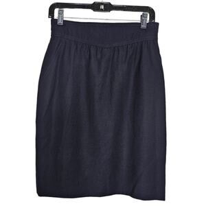 Escada Vintage 1980's 100% Wool Pencil Skirt in Black Size 40